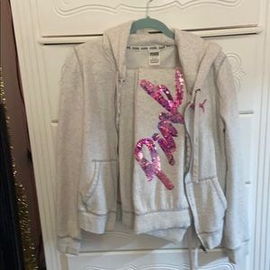 Vs pink sequin sweats